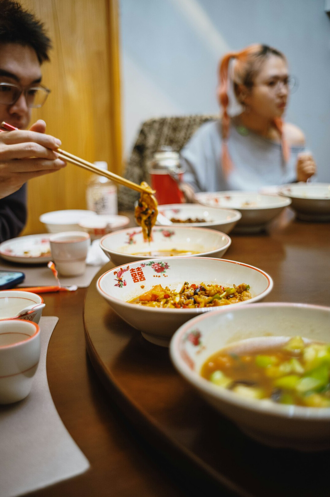 family dinner at home