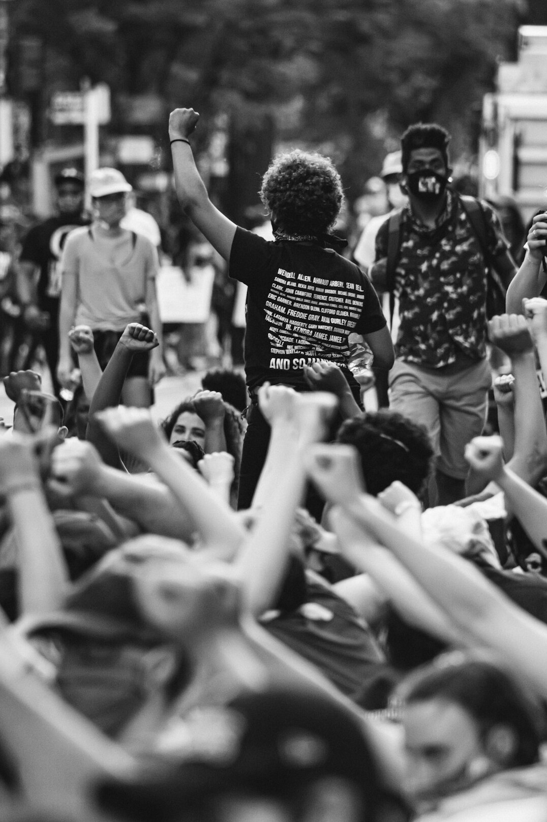 crowd at political protest