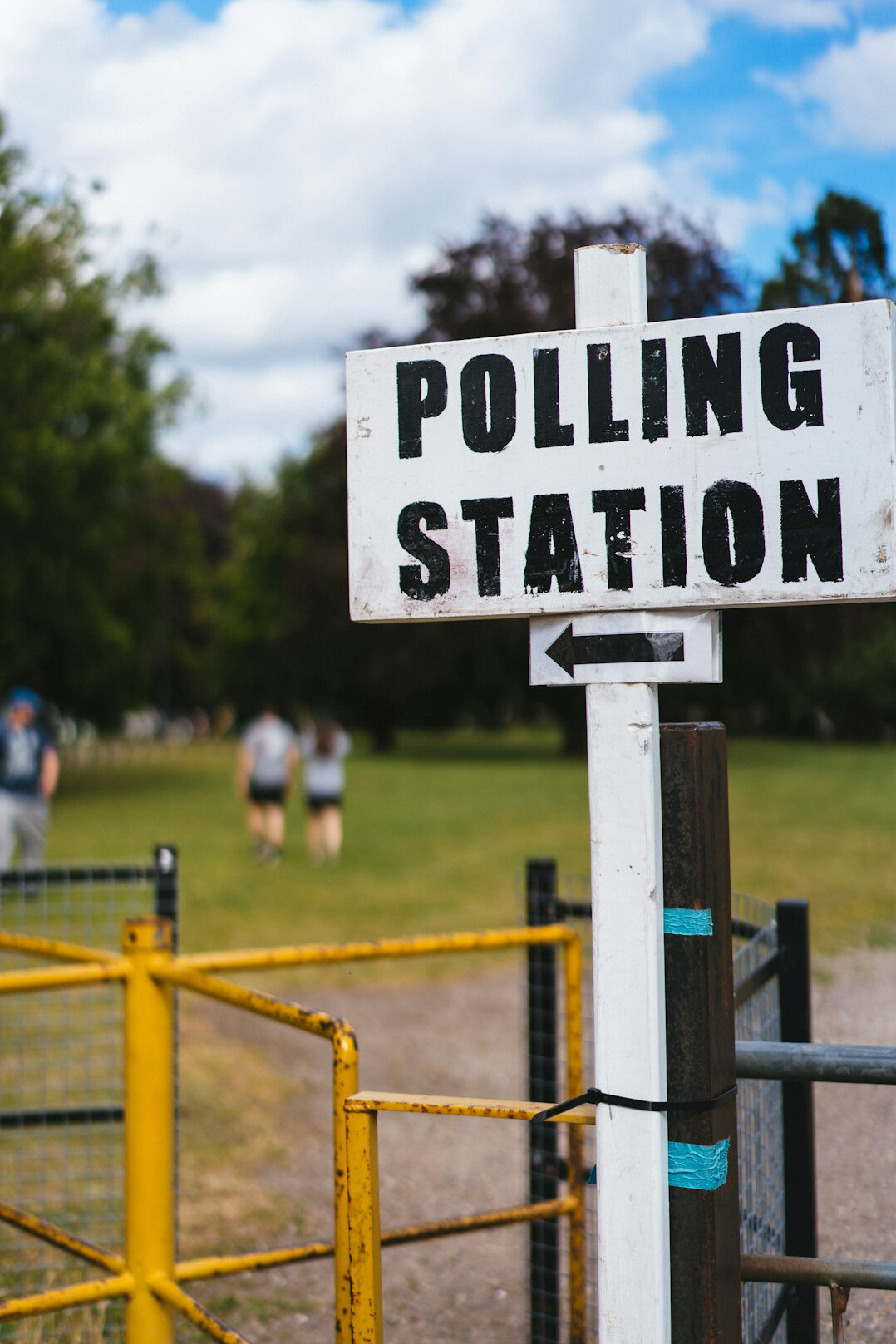 woman at voting station